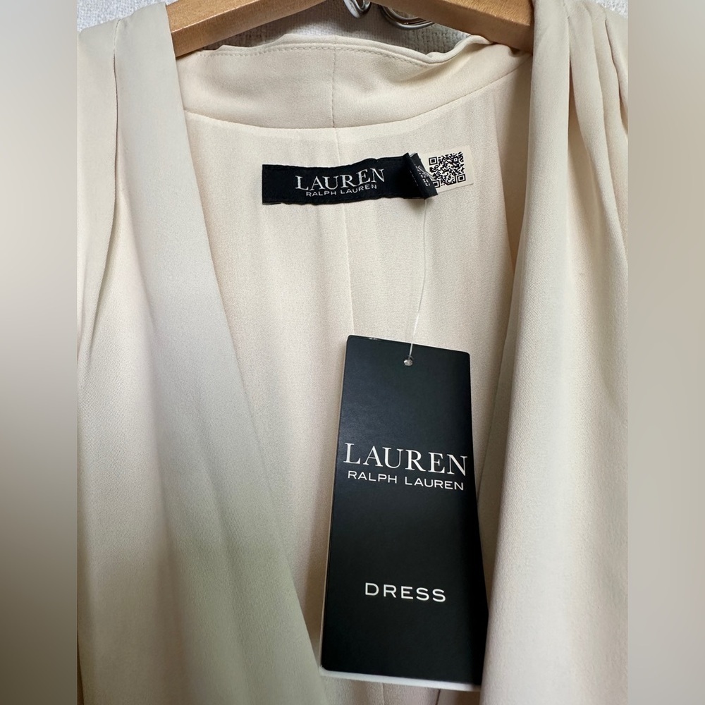 Lauren Ralph Georgette Halter Cocktail Dress- Halter A-Line Dress - Picture 9 of 11